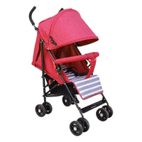 HKM-993235 Lightweight Durable Baby Stroller with Comfortable Mechanical Backrest - Available in Red, Purple, Green, and Gray
