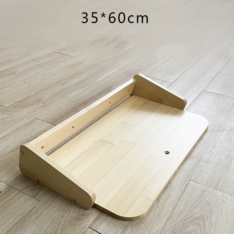 HKM-9932989 Solid Wood Cat Climbing Frame with Multi-Style Litter Options for Adult Cats and Kittens