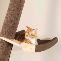 HKM-9932989 Solid Wood Cat Climbing Frame with Multi-Style Litter Options for Adult Cats and Kittens