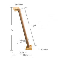 HKM-9932989 Solid Wood Cat Climbing Frame with Multi-Style Litter Options for Adult Cats and Kittens