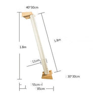HKM-9932989 Solid Wood Cat Climbing Frame with Multi-Style Litter Options for Adult Cats and Kittens