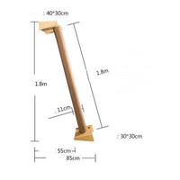 HKM-9932989 Solid Wood Cat Climbing Frame with Multi-Style Litter Options for Adult Cats and Kittens