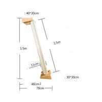 HKM-9932989 Solid Wood Cat Climbing Frame with Multi-Style Litter Options for Adult Cats and Kittens