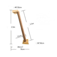 HKM-9932989 Solid Wood Cat Climbing Frame with Multi-Style Litter Options for Adult Cats and Kittens