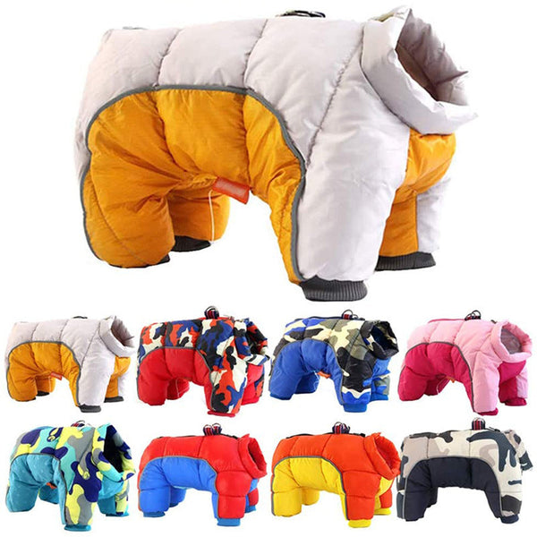 HKM-9934141 Thick Warm Cotton Dog Jacket for Winter - Casual Style, Multiple Colors and Sizes Available