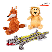 HKM-9934525 Durable Cotton Rope and Plush Dog Toy Set for Teeth Cleaning and Grinding