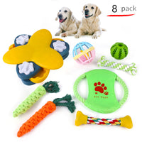 HKM-9934525 Durable Cotton Rope and Plush Dog Toy Set for Teeth Cleaning and Grinding