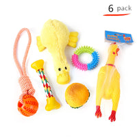 HKM-9934525 Durable Cotton Rope and Plush Dog Toy Set for Teeth Cleaning and Grinding