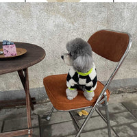 HKM-9936061 Checkerboard Pattern Velvet Pet Clothes - Small to XXL Sizes Available