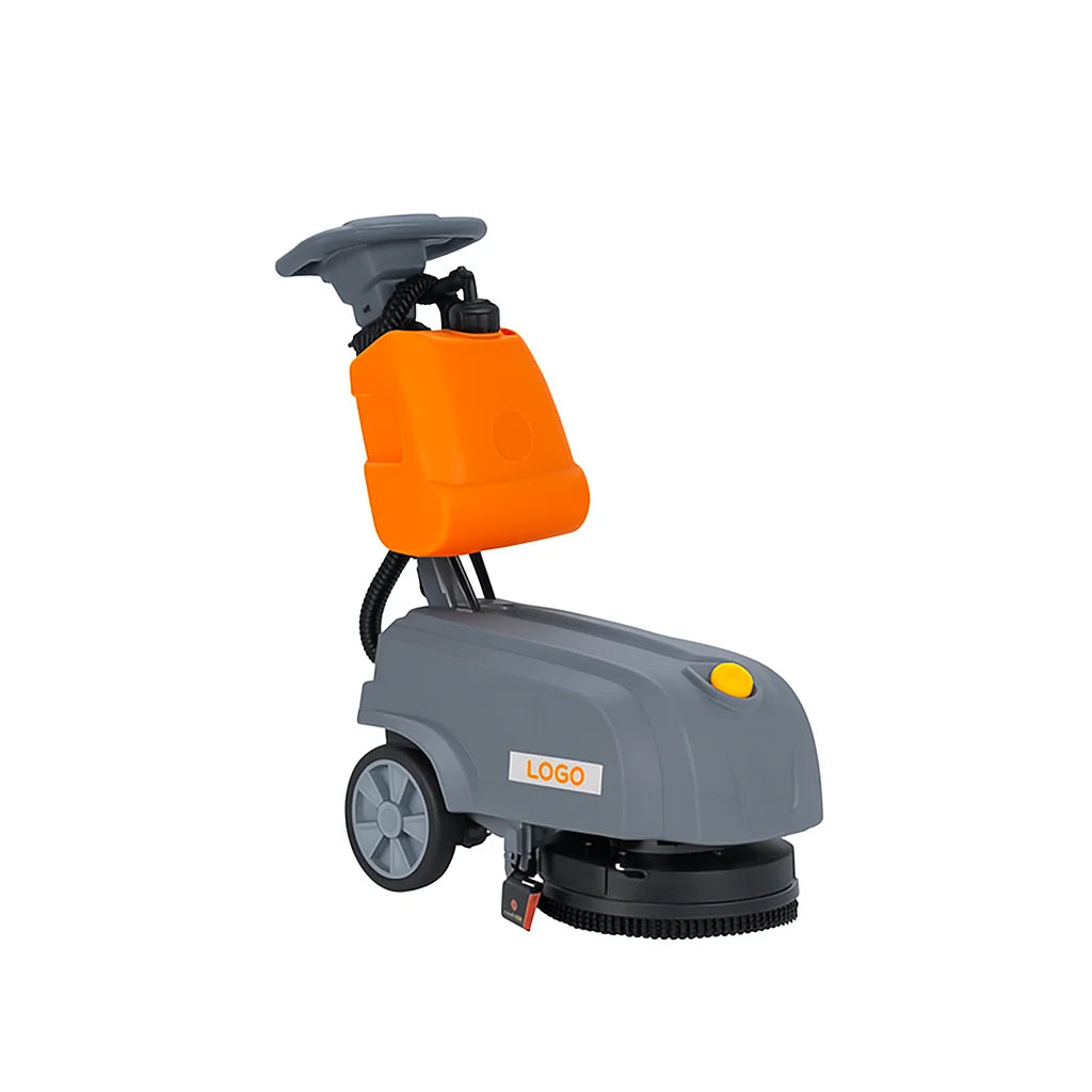 HKM-993619 24V Battery-Powered Walk-Behind Rubber Floor Scrubber Portable Electric Cleaning Machine
