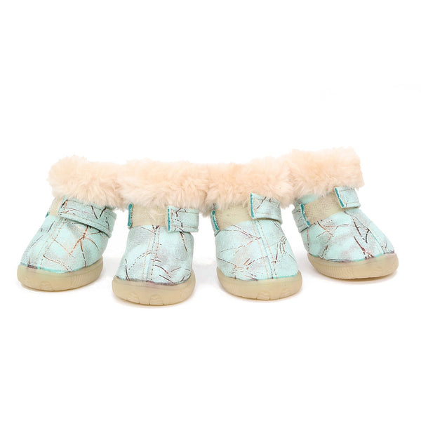 HKM-9936317 Comfortable Cotton Winter Shoes for Puppies - Non-Slip, Warm, Wear-Resistant, Various Colors