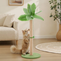 HKM-9936957 Indoor Cat Scratching Post, 33-Inch Tall with Dangling Ball and Palm Tree Design