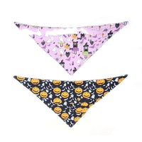 HKM-9937085 Halloween Double-Sided Saliva Towel for Pets - Various Patterns and Sizes Available