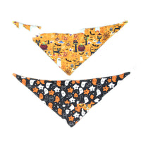 HKM-9937085 Halloween Double-Sided Saliva Towel for Pets - Various Patterns and Sizes Available