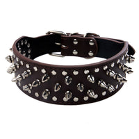 HKM-9937469 Large Dog Punk Rivet Style PU Pet Collar in Multiple Colors