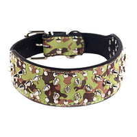 HKM-9937469 Large Dog Punk Rivet Style PU Pet Collar in Multiple Colors