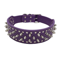 HKM-9937469 Large Dog Punk Rivet Style PU Pet Collar in Multiple Colors