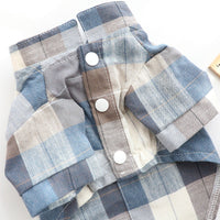 HKM-9937853 Summer Cotton Dog and Cat Bow Tie Stand Collar Shirt Dress in Multiple Sizes