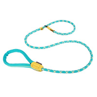 HKM-9939261 Integrated Nylon Pet Leash and Collar Set with Feces Bags - Blue, Black, Yellow, Gray, Pink