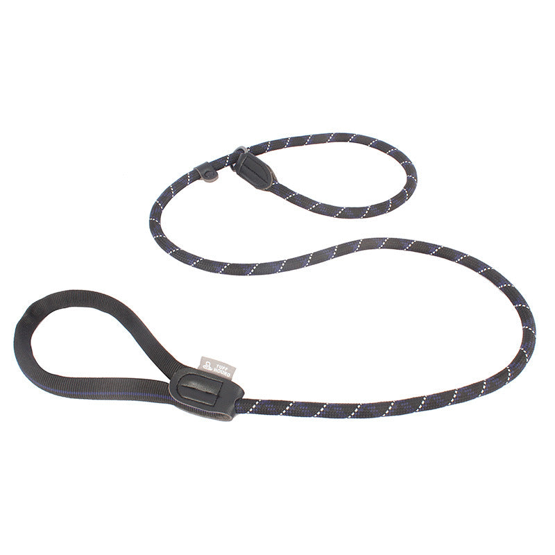 HKM-9939261 Integrated Nylon Pet Leash and Collar Set with Feces Bags - Blue, Black, Yellow, Gray, Pink