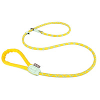 HKM-9939261 Integrated Nylon Pet Leash and Collar Set with Feces Bags - Blue, Black, Yellow, Gray, Pink