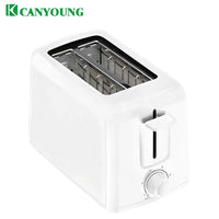 HKM-993939 Electric 2-Slice Plastic Bread Toaster with Dust Cover, 650W Power