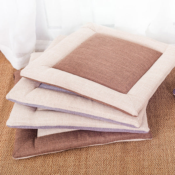 HKM-994003 Linen Strap Non-slip Chair Cushion 40x40cm for Living Room, Dining, and Outdoor Use