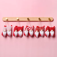 HKM-994003 Set of 5 Wool Christmas Faceless Old Man Plush Dolls for Holiday Decorations