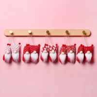 HKM-994003 Set of 5 Wool Christmas Faceless Old Man Plush Dolls for Holiday Decorations