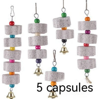 HKM-9940285 Pet Molar Grinding Toy for Parrots - Mineral Nibbling Pendant in Multiple Sizes