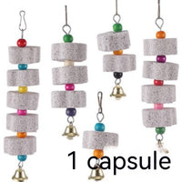 HKM-9940285 Pet Molar Grinding Toy for Parrots - Mineral Nibbling Pendant in Multiple Sizes
