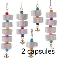 HKM-9940285 Pet Molar Grinding Toy for Parrots - Mineral Nibbling Pendant in Multiple Sizes