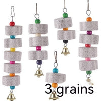 HKM-9940285 Pet Molar Grinding Toy for Parrots - Mineral Nibbling Pendant in Multiple Sizes