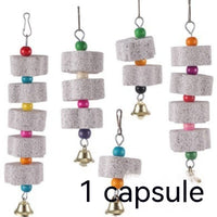 HKM-9940285 Pet Molar Grinding Toy for Parrots - Mineral Nibbling Pendant in Multiple Sizes