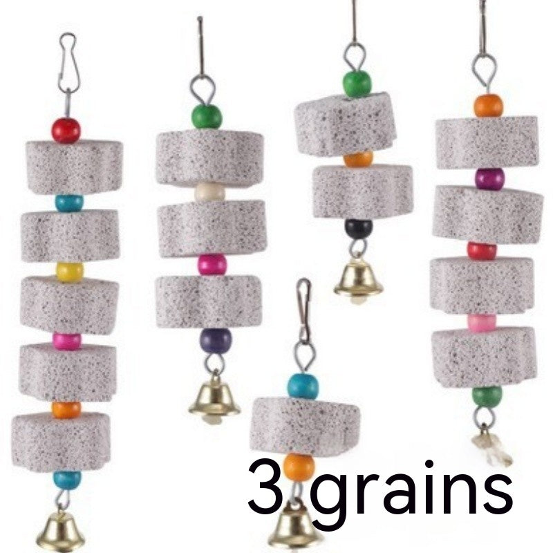 HKM-9940285 Pet Molar Grinding Toy for Parrots - Mineral Nibbling Pendant in Multiple Sizes
