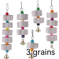 HKM-9940285 Pet Molar Grinding Toy for Parrots - Mineral Nibbling Pendant in Multiple Sizes