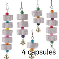 HKM-9940285 Pet Molar Grinding Toy for Parrots - Mineral Nibbling Pendant in Multiple Sizes