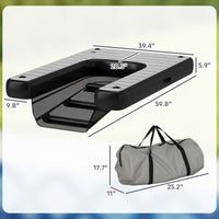HKM-9940925 Inflatable Dog Boat Ramp for Easy Water Access, Non-Slip Design, Maximum Load 286 lbs