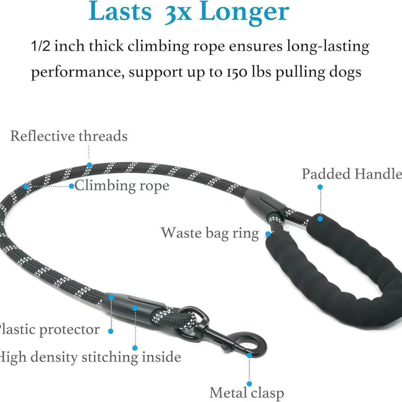HKM-9941309 Explosion-Proof Retractable Dog Leash in Multiple Colors - Durable Nylon Design