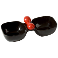 HKM-9941437 Ceramic Dual Pet Bowl Set for Dogs and Cats - Food and Water Bowls with 250ml Capacity