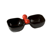 HKM-9941437 Ceramic Dual Pet Bowl Set for Dogs and Cats - Food and Water Bowls with 250ml Capacity