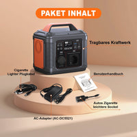 HKM-994259 Portable Solar Power Station 296Wh with 300W Output for Camping, Travel, and Emergency Use
