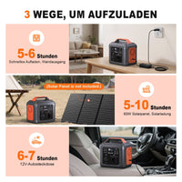 HKM-994259 Portable Solar Power Station 296Wh with 300W Output for Camping, Travel, and Emergency Use