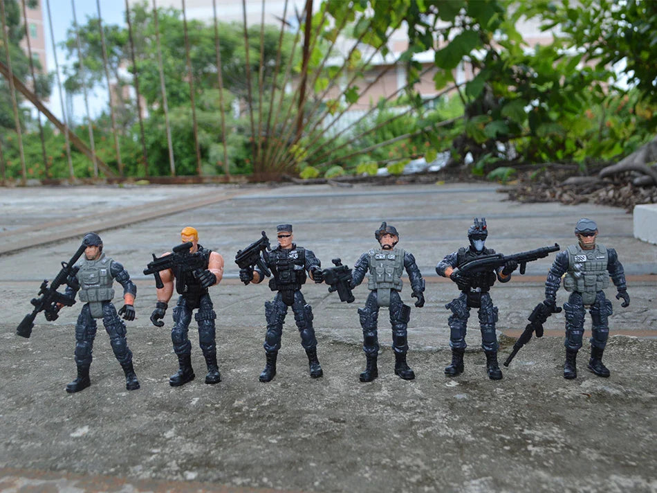 HKM-994323 Moveable Military Action Figure Set with Accessories