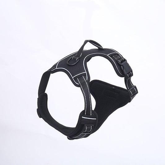 HKM-9944509 Comfortable and Breathable Dog Chest Strap and Leash - High Elastic Oxford Cloth, Available in Multiple Colors and Sizes