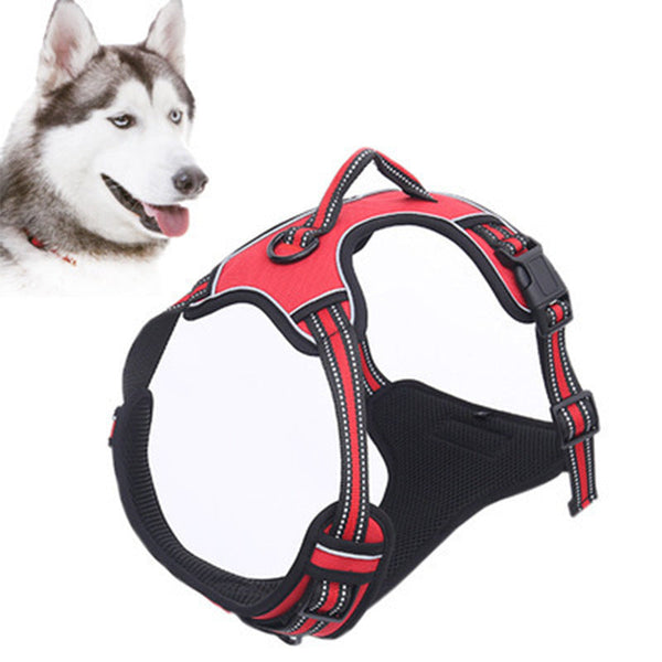 HKM-9944509 Comfortable and Breathable Dog Chest Strap and Leash - High Elastic Oxford Cloth, Available in Multiple Colors and Sizes