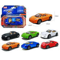HKM-994451 Mini Pull Back Alloy Engineering Car Model Toy 1:55 Scale for Kids