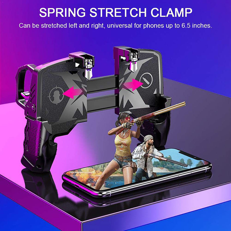 HKM-994515 Multi-Function Gamepad for Mobile Devices - Ergonomic Design with Trigger Mechanism for Enhanced Gaming Experience