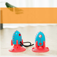 HKM-9946045 Durable Silicone Dog Biting Toy with Molar Bumps for Improved Oral Health