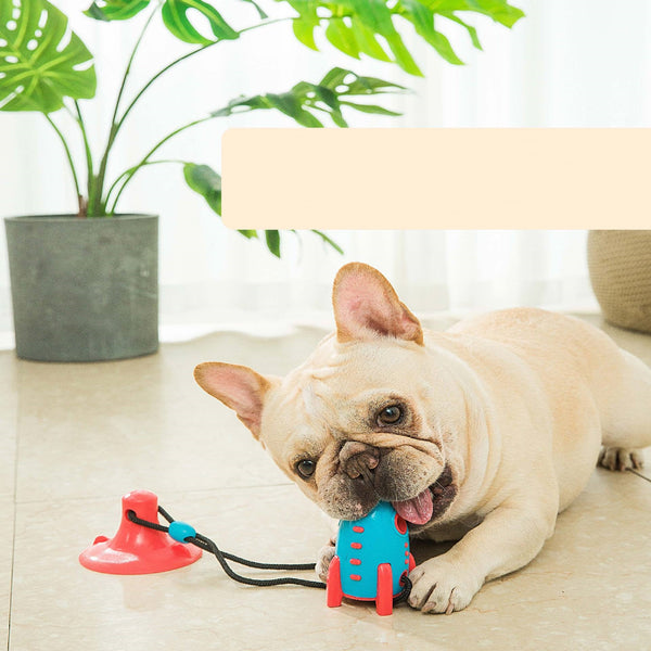 HKM-9946045 Durable Silicone Dog Biting Toy with Molar Bumps for Improved Oral Health